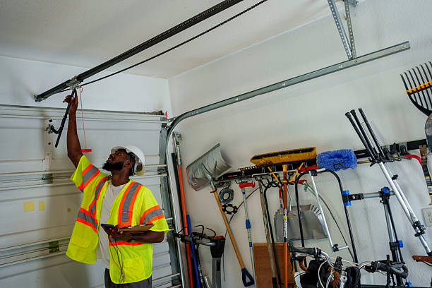 Professional Garage Door technician working in Georgetown, TX